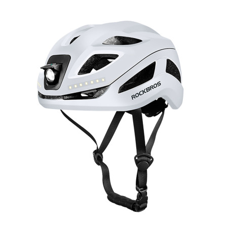 Rockbros ZK-077 cyklistická helma s osvětlením 57–61 cm – bíl�