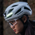 Rockbros ZK-077 cyklistická helma s osvětlením 57–61 cm – bíl�
