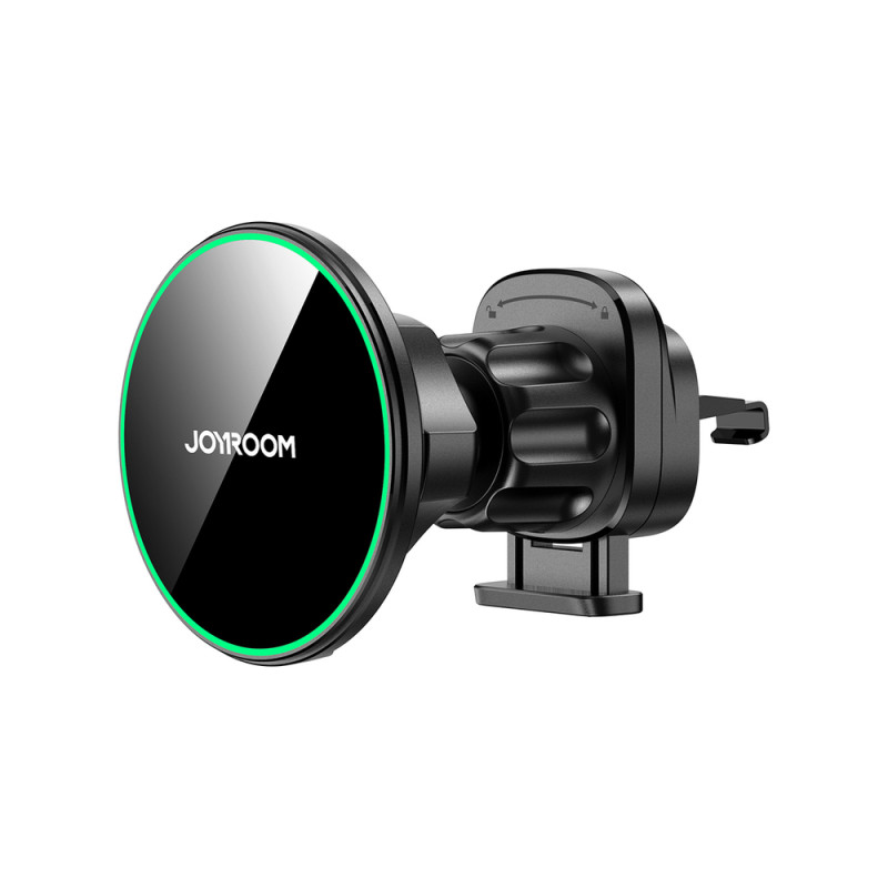 Držák Joyroom JR-ZS412 s Qi2 15W nabíječkou do auta pro větrací mřížku - černý