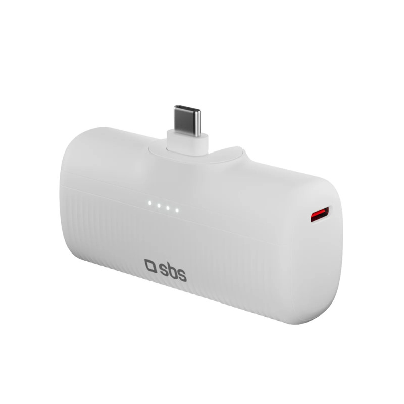 Powerbanka SBS EcoPower 5000 mAh 10W pro mobilní zařízení - bílá