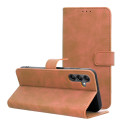 Pouzdro TENDER BOOK pro Samsung A14 – hnědé