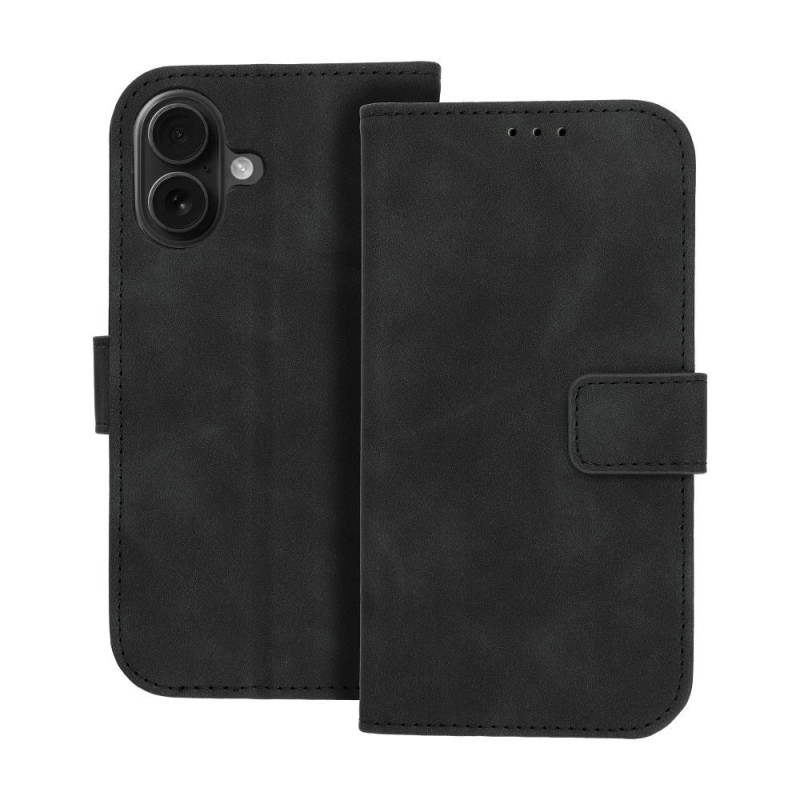 Pouzdro/Ochranný obal TENDER BOOK pro iPhone 16 - černé