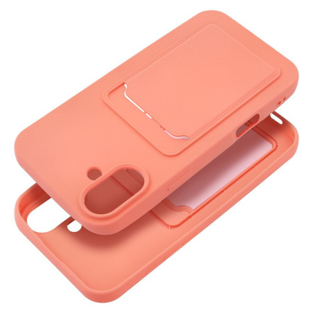 Card case iPhone 16 Plus - růžová