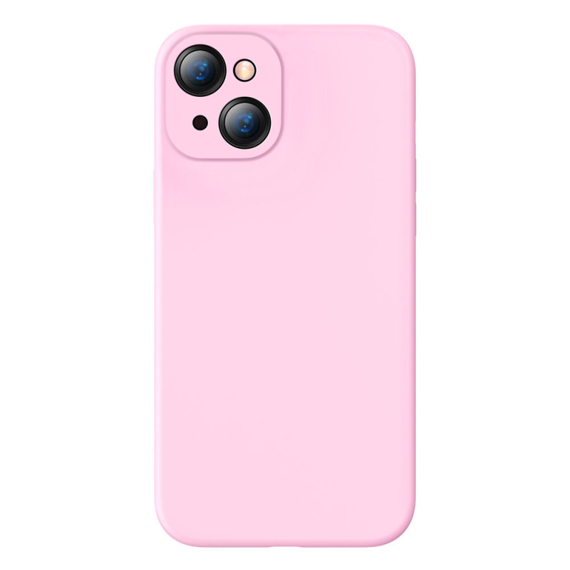 BASEUS ARYT000904 Liquid Gel Case Prémiový silikonový kryt pro iPhone 13, růžový