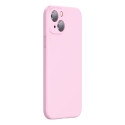 BASEUS ARYT000904 Liquid Gel Case Prémiový silikonový kryt pro iPhone 13, růžový