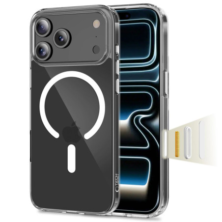 Pouzdro Tech-Protect Flexair Hybrid CC MagSafe pro iPhone 17 Pro Max – čiré