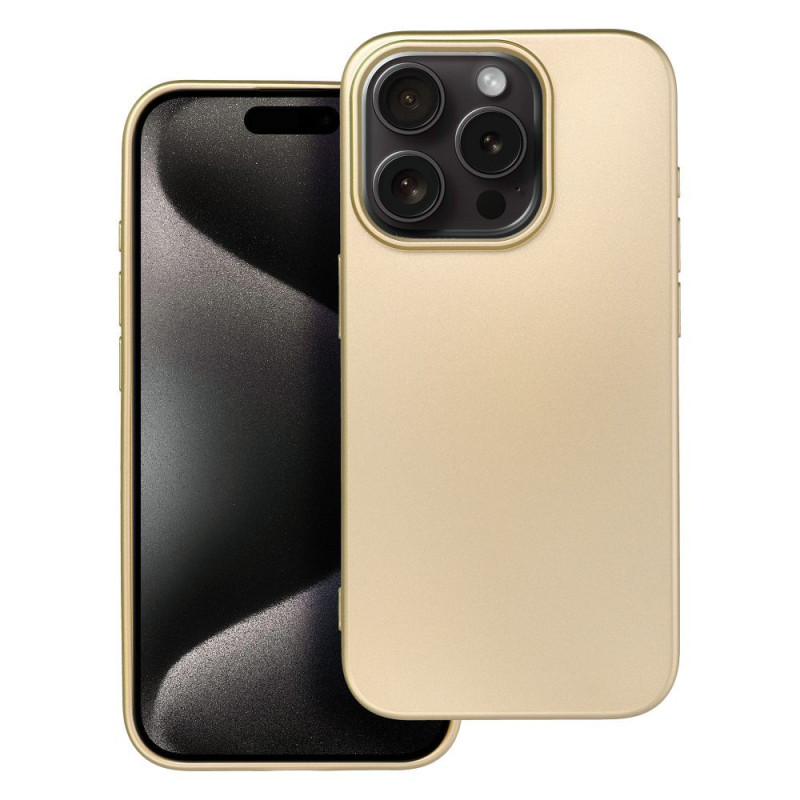 Kryt pro iPhone 15 PRO - metallic zlatá