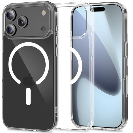 Pouzdro Tech-Protect FlexAir Hybrid MagSafe pro iPhone 17 Pro – průhledné