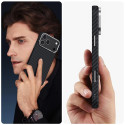 Pouzdro Tech-Protect Ion Carbon MagSafe pro iPhone 17 Pro Max – černé/stříbrné