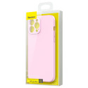 BASEUS ARYT001004 Liquid Gel Case Prémiový silikonový kryt pro iPhone 13 Pro, růžový