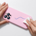 BASEUS ARYT001104 Liquid Gel Case Prémiový silikonový kryt pro iPhone 13 Pro Max, růžový
