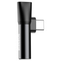 Baseus Audio Converter L41 adaptér z USB-C na USB-C + 3,5mm jack pro sluchátka – černý (CATL41-01)