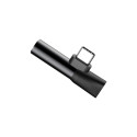 Baseus Audio Converter L41 adaptér z USB-C na USB-C + 3,5mm jack pro sluchátka – černý (CATL41-01)