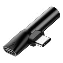 Baseus Audio Converter L41 adaptér z USB-C na USB-C + 3,5mm jack pro sluchátka – černý (CATL41-01)