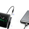 Baseus Audio Converter L41 adaptér z USB-C na USB-C + 3,5mm jack pro sluchátka – černý (CATL41-01)