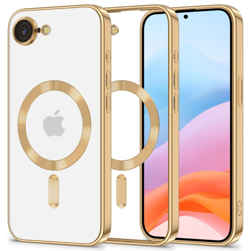 Pouzdro Tech-Protect MagFlex MagSafe pro Apple iPhone 16e – Shiny Gold