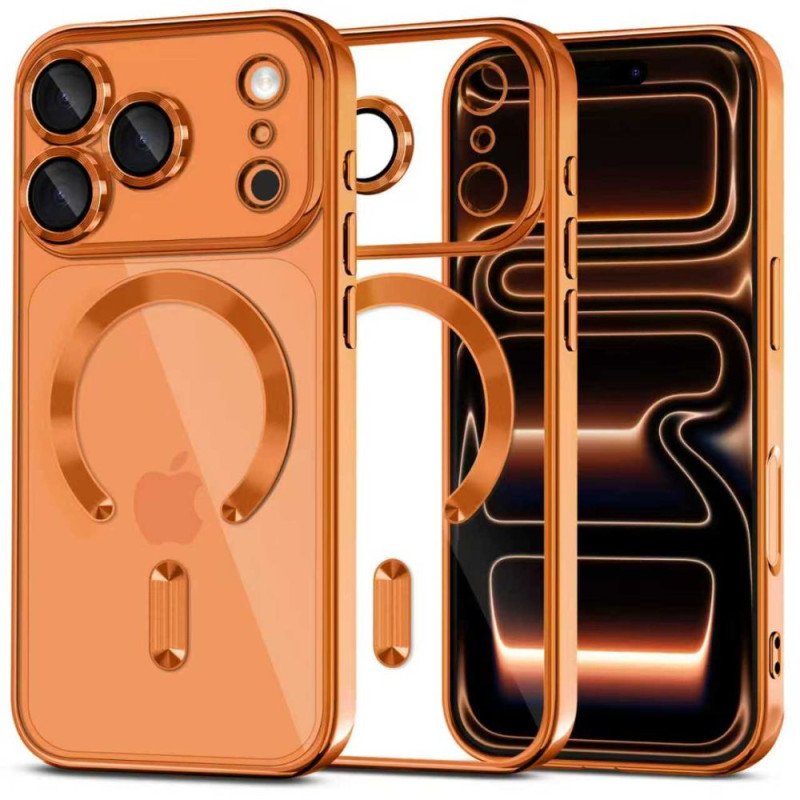 Pouzdro Tech-Protect MagFlex MagSafe pro iPhone 17 Pro – Shiny Cosmic Orange