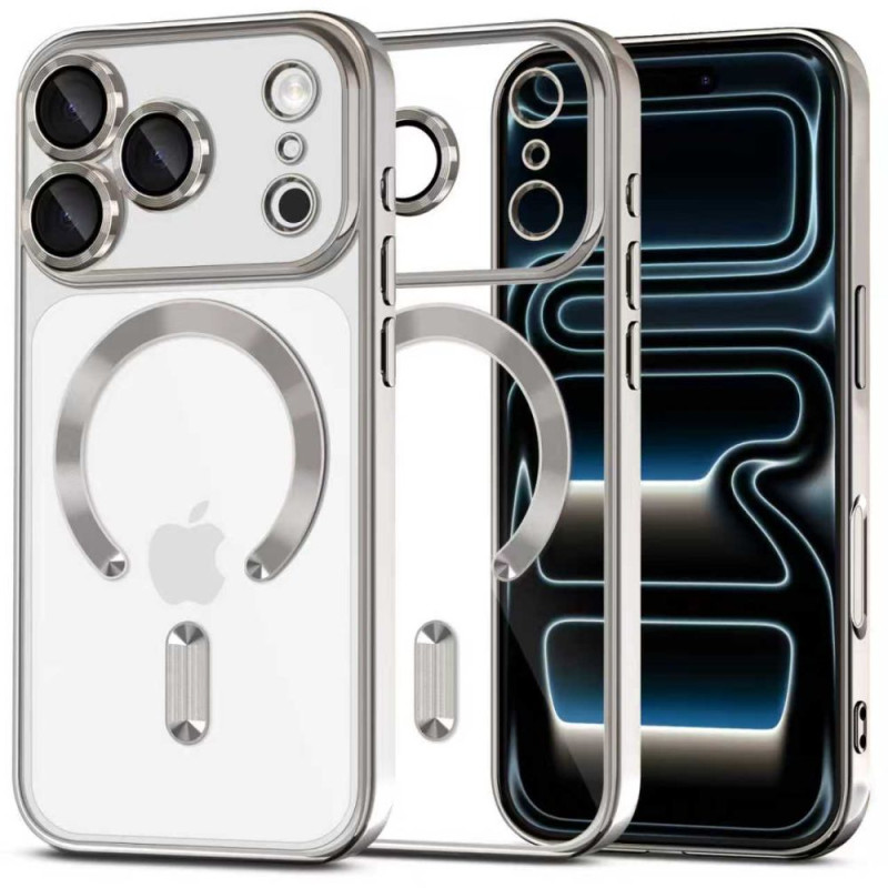 Pouzdro Tech-Protect MagFlex MagSafe pro iPhone 17 Pro – Shiny Silver