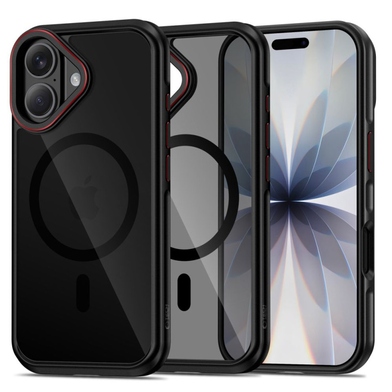 Pouzdro Tech-Protect MagHybrid MagSafe pro iPhone 17 – černo-červené