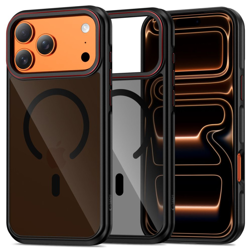 Pouzdro Tech-Protect MagHybrid MagSafe pro iPhone 17 Pro – černo-červené
