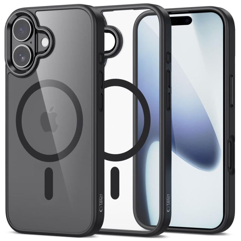 Pouzdro Tech-Protect MagMat MagSafe pro iPhone 17 – černé/průhledné