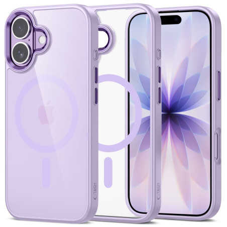Pouzdro Tech-Protect MagMat MagSafe pro iPhone 17 – Lavender / průhledná