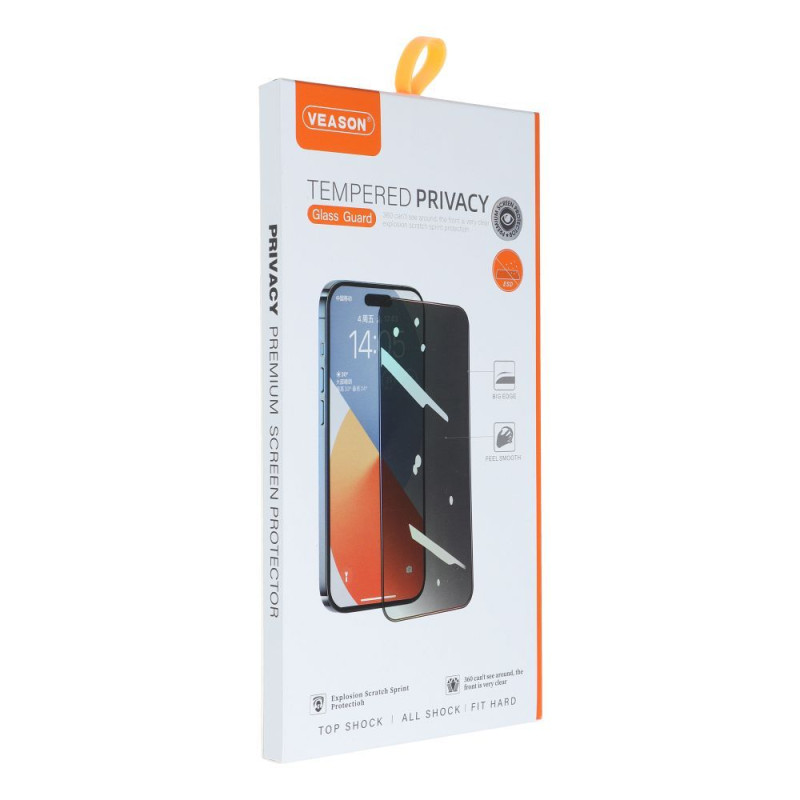Ochranné sklo Veason 6D Veason Pro Privacy Glass pro Iphone 12 - černé