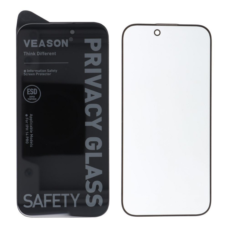 Ochranné sklo Veason 6D Veason Pro Privacy Glass pro iPhone 14 Pro - černé