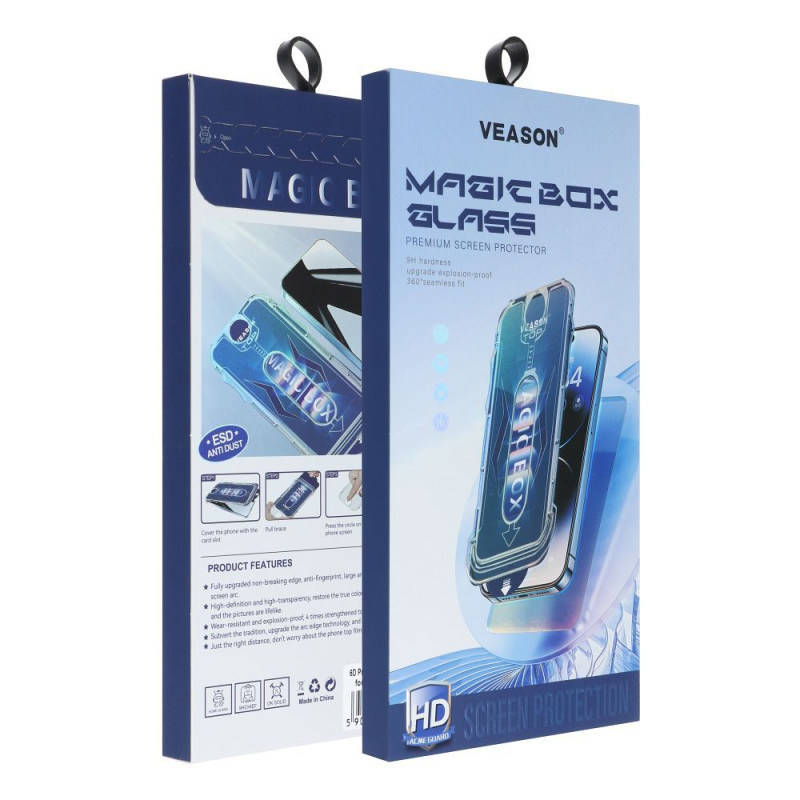 Ochranné sklo Veason 6D Veason Pro Easy-Install pro iPhone 15 Plus - černé