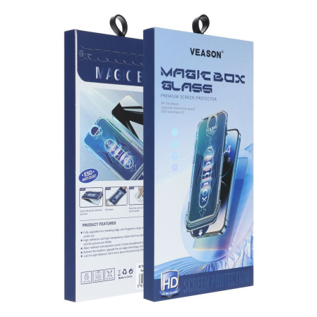 Ochranné sklo Veason 6D Pro Easy-Install iPhone 12 - černé