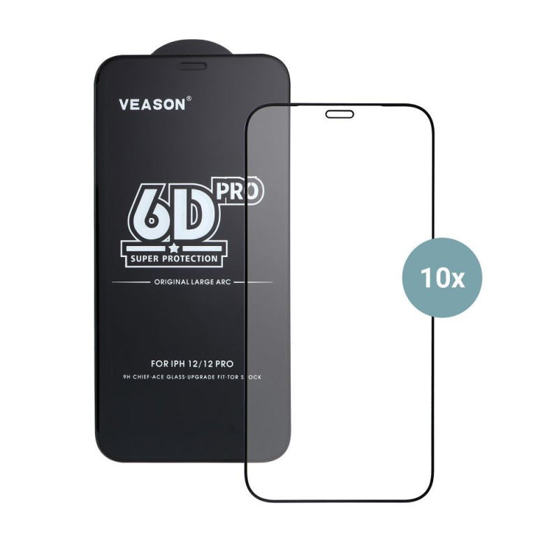 Ochranné sklo Veason 6D PRO GLASS (SET 10in1) pro Samsung Galaxy A57 5G - černé