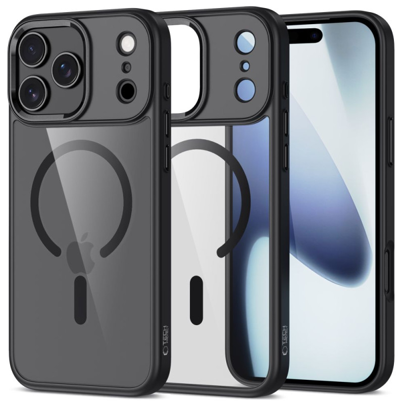 Pouzdro Tech-Protect MagMat MagSafe pro iPhone 17 Pro Max – černé/průhledné