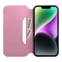 Pouzdro Flip Dual Pocket pro Samsung S24 FE - světle růžové