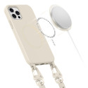 Pouzdro Tech-Protect MagNecklace MagSafe pro iPhone 12 / 12 Pro - béžové