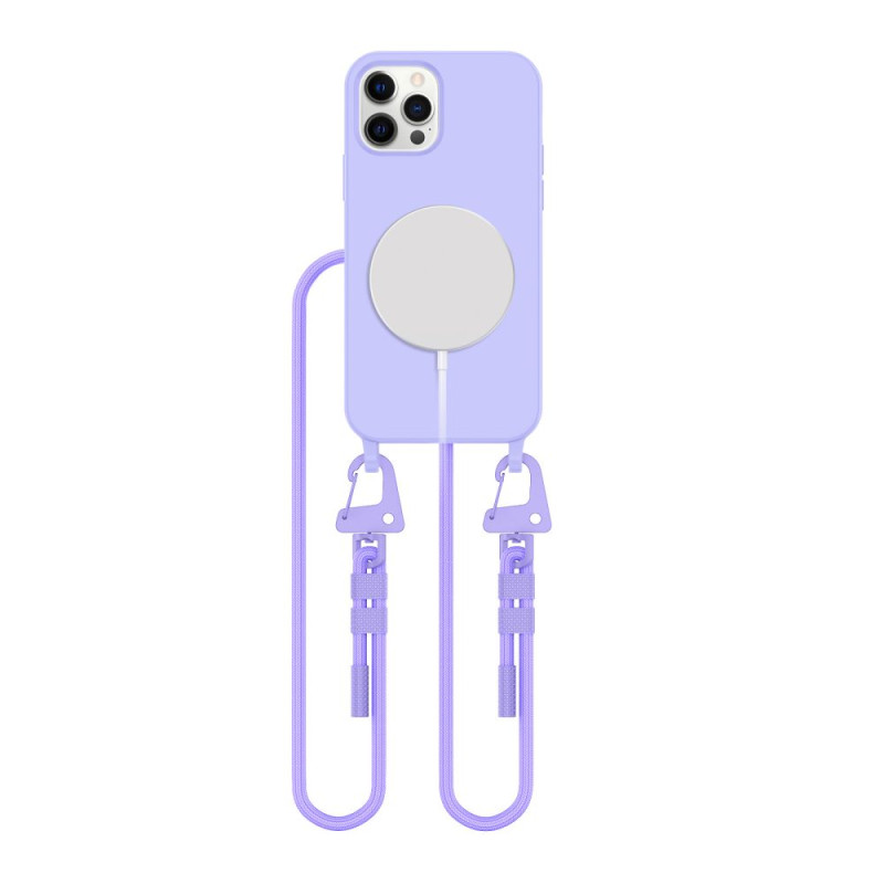 Pouzdro Tech-Protect MagNecklace MagSafe pro iPhone 12 / 12 Pro - levandulové