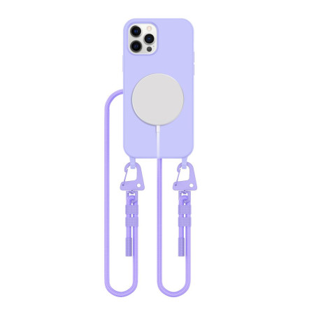 Pouzdro Tech-Protect MagNecklace MagSafe pro iPhone 12 / 12 Pro - levandulové