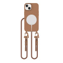 Pouzdro Tech-Protect MagNecklace MagSafe pro iPhone 13 - hnědé