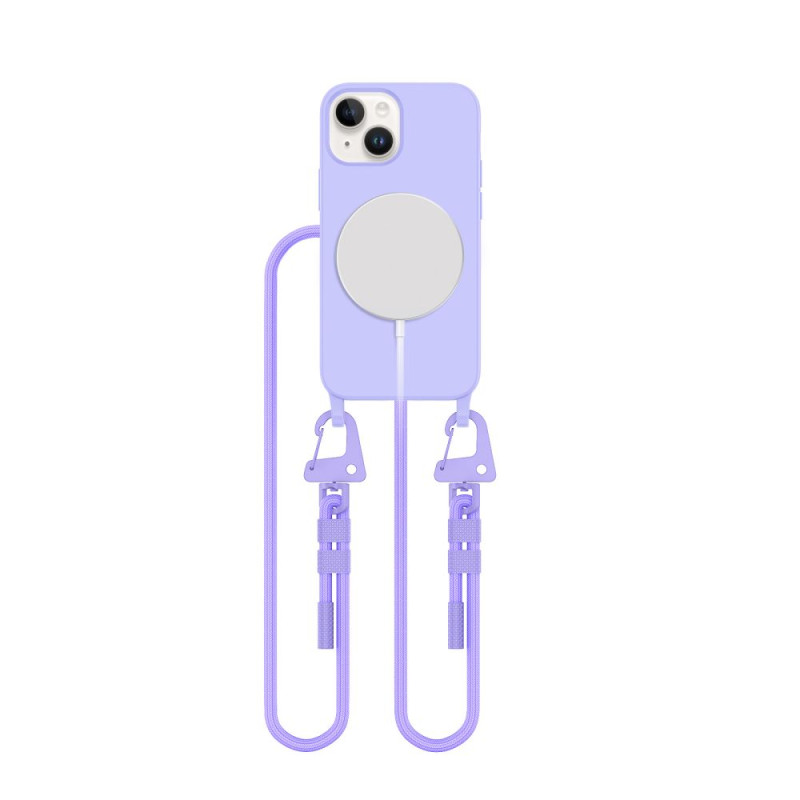 Pouzdro Tech-Protect MagNecklace MagSafe pro iPhone 13 Mini - levandulové