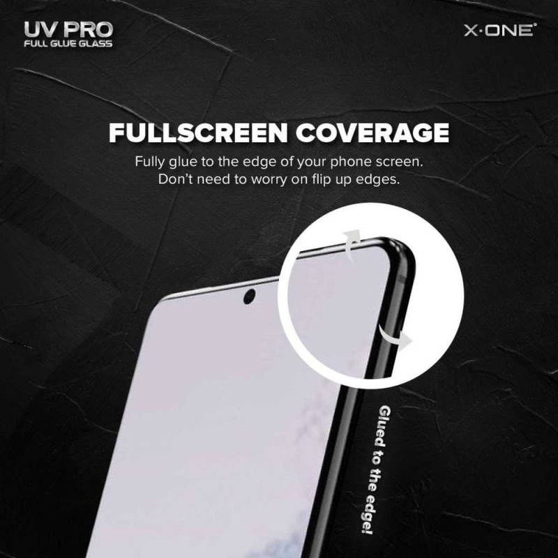Ochranné sklo X-One UV PRO pro Samsung Galaxy S9 X-ONE (case friendly) - transparentní