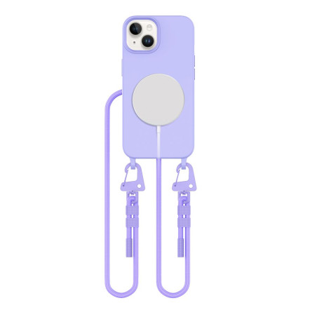 Pouzdro Tech-Protect MagNecklace MagSafe pro iPhone 14 - levandulové