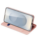 Pouzdro Dux Ducis SKIN PRO pro Samsung S25 Edge - růžové