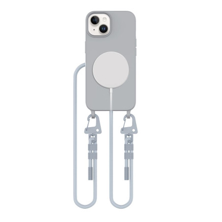 Pouzdro Tech-Protect MagNecklace MagSafe pro iPhone 15 - šedé