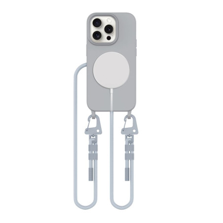 Pouzdro Tech-Protect MagNecklace MagSafe pro iPhone 15 Pro - šedé