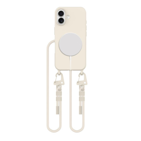 Pouzdro Tech-Protect MagNecklace MagSafe pro iPhone 16 - béžové