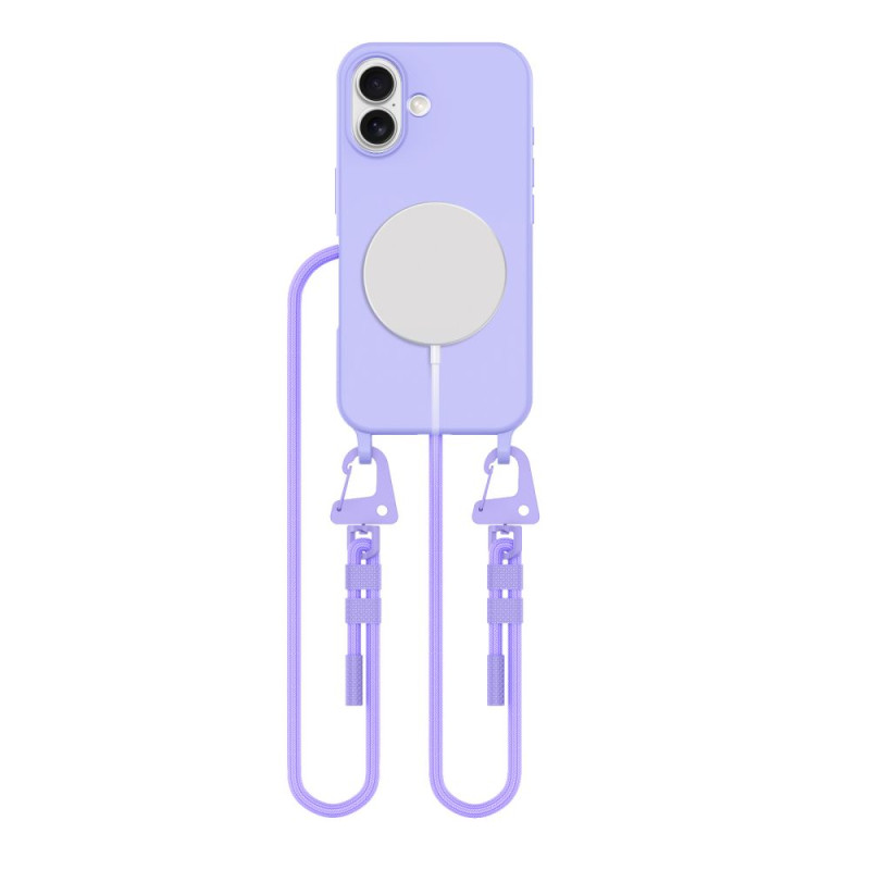 Pouzdro Tech-Protect MagNecklace MagSafe pro iPhone 16 - fialové