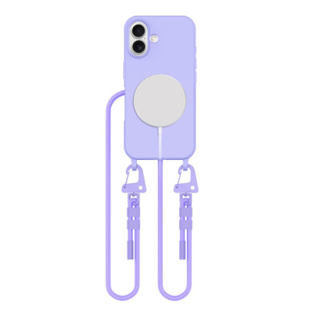 Pouzdro Tech-Protect MagNecklace MagSafe pro iPhone 16 - fialové