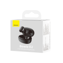 Baseus Bowie E2 bezdrátová sluchátka TWS Bluetooth 5.2 vodotěsná IP55 černá (NGTW090001)
