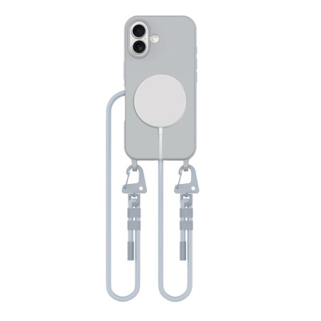 Pouzdro Tech-Protect MagNecklace MagSafe pro iPhone 16 - šedé
