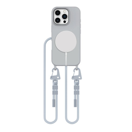 Pouzdro Tech-Protect MagNecklace MagSafe pro iPhone 16 Pro - šedé