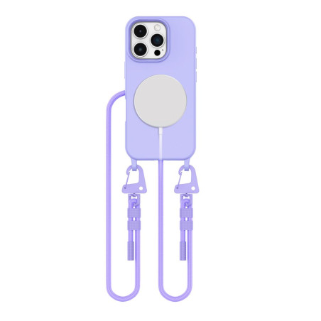 Pouzdro Tech-Protect MagNecklace MagSafe pro iPhone 16 Pro Max - fialové